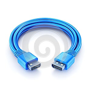 Blue USB Data Cable with Connectors for Electronics