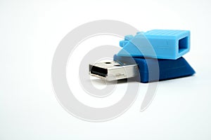 Blue USB flash drive