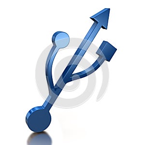 Blue usb icon