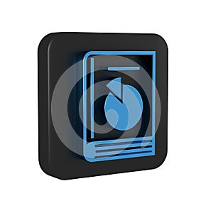 Blue User manual icon isolated on transparent background. User guide book. Instruction sign. Read before use. Black