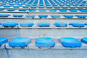 Blue vacant seats stadium