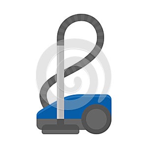 Blue vacuum cleaner vector illustration