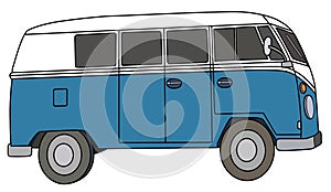 The blue van