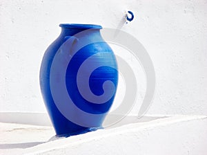 Blue Vase in Santorini