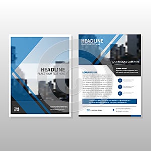 Blue Vector annual report Leaflet Brochure Flyer template design