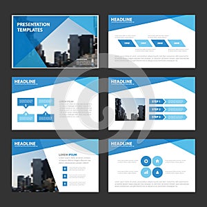 Blue Vector annual report Leaflet Brochure Flyer template design, book cover layout design, Abstract blue presentation templates