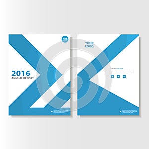 Blue Vector annual report Magazine Leaflet Brochure Flyer template design, book cover layout design