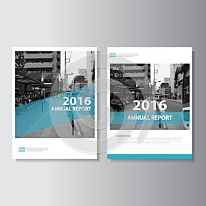 Blue Vector annual report Magazine Leaflet Brochure Flyer template design, book cover layout design