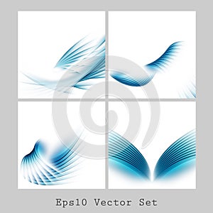 Blue vector backgrounds set