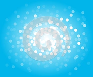 Blue vector bokeh background