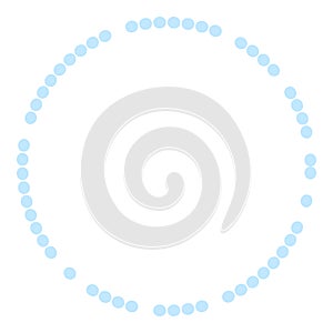 Blue vector circle, round frame