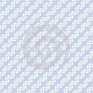 Blue vector geometric seamless pattern with triangles, zigzag, diagonal grid