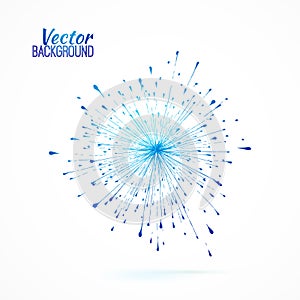 Blue vector logo element
