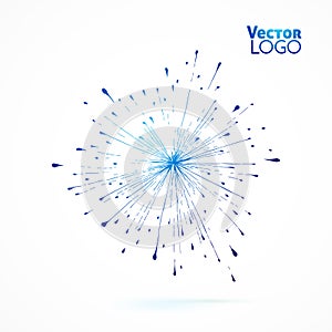 Blue vector logo element