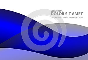 Blue vector Template Abstract background with curves lines For flyer brochure booklet and websites design Modern curve wallpaper