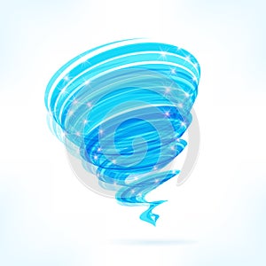 Blue vector tornado