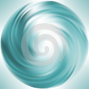 Blue vector vortex background Waves of sea water color in a circle