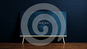 Blue Velvet Sign Mockup - Rich Painterly Surfaces For Logo Mullick