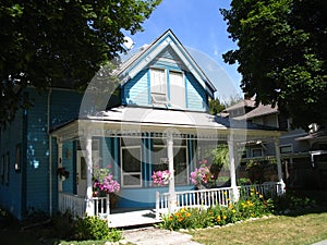 Blue Victorian style house