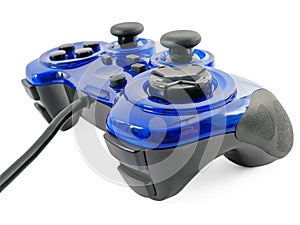 Blue video game controller