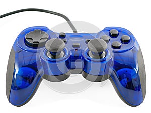 Blue video game controller