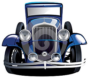 Blue vintage car