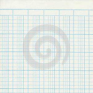 Blue vintage ledger or graph paper