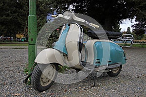 Blue Vintage scooter in Argentina