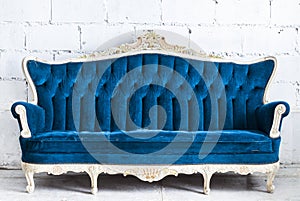 Blue vintage sofa