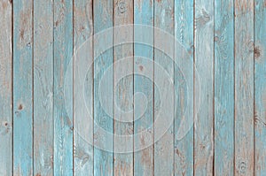 Blue vintage wood planks texture or background