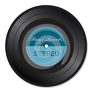 Blue vinyl record photo