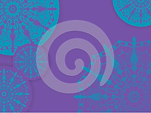 Blue and violet abstract concentric patterns