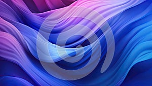 Blue Violet 3D Silky Waves