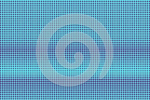 Blue violet dotted halftone. Horizontal frequent dotted gradient. Half tone background.