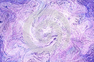 Blue violet fluid illustration. Digital marbling card. Abstract pastel fluid art background. Marble textile print