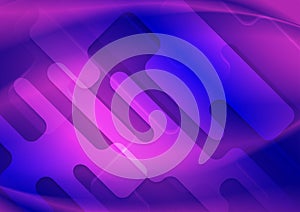 Blue violet wavy geometric abstract background