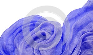 Blue viscose fabric with drapery