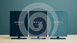 Blue Viscose Sign Mockup With Moody And Evocative Color Palette