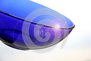 Blue vitreous plate photo