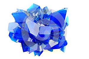 Blue vitriol mineral isolated