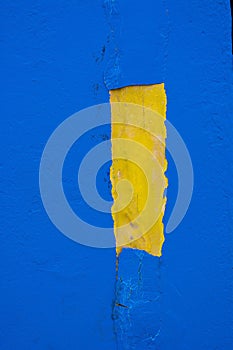 Blue Wall andYellow Paint Chip