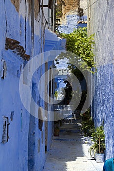 Blue walls of Chefchaouen in Morocco