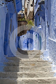 Blue walls of Chefchaouen in Morocco