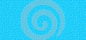 Blue water background. Seamless blue ripples pattern. Water pool texture bottom background. Vector illustration