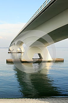 Blue water and bridge