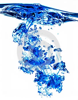 Blue Water Bubbles Abstract Background