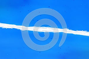 Blue water and bubbles