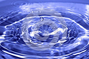 Blue water drop