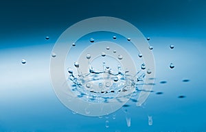 Blue water drop photo