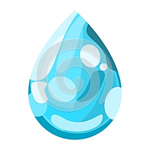 Blue water drop icon vector